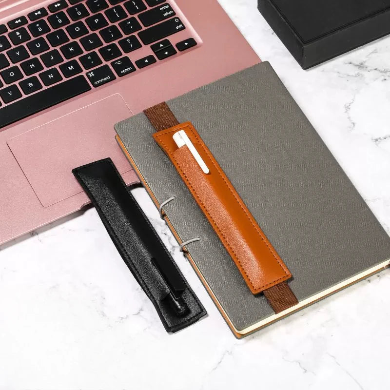 PU Leather Elastic Pen Holder Pouch for Notebooks, Journals and Planners