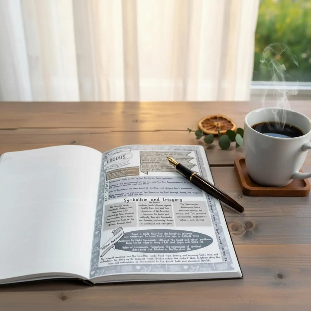 Christian Bible Study Journal with Book-by-Book Scripture Notes and Prayer Reflection Pages, Guided Devotional Workbook for Faith Growth