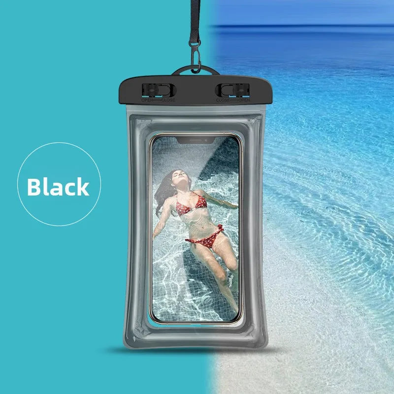Clear PVC Phone Pouch with Lanyard and Locking Closure