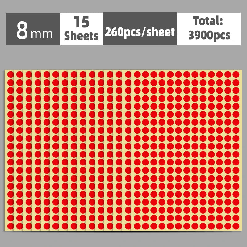 Round Color Coding Dot Stickers for Planners, Calendars, Files and Organizing