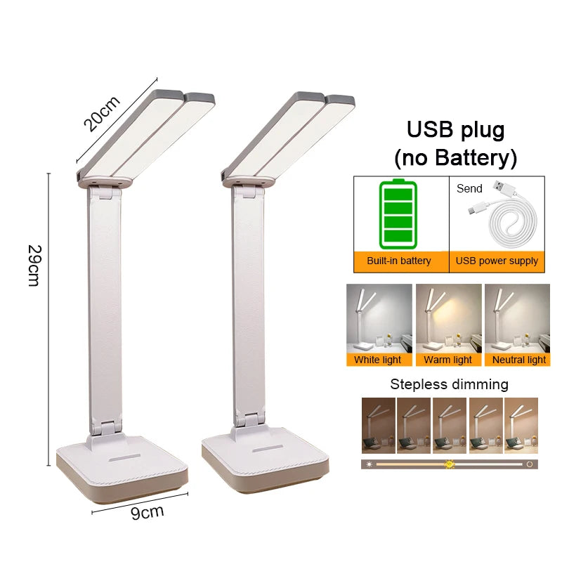 Foldable USB LED Desk Lamp with Touch Control