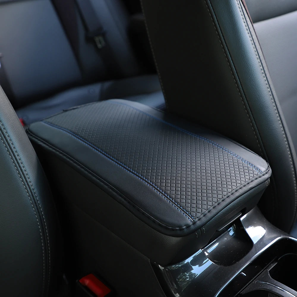 PU Leather Car Armrest Cushion Cover — Waterproof Central Console Pad