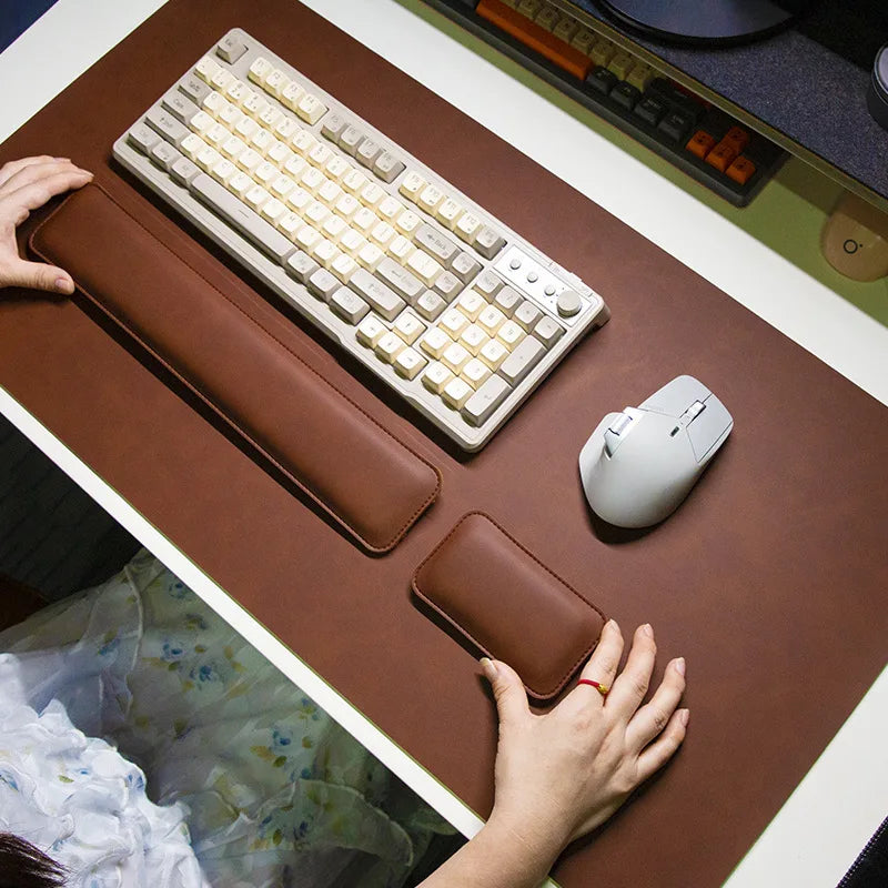 Waterproof PU Leather Desk Mat & Mouse Pad Set