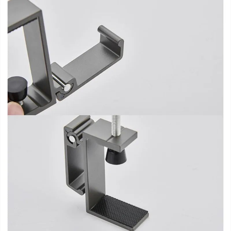 Adjustable Foldable Under Desk Headphone Hook and Backpack Hanger Clamp Holder