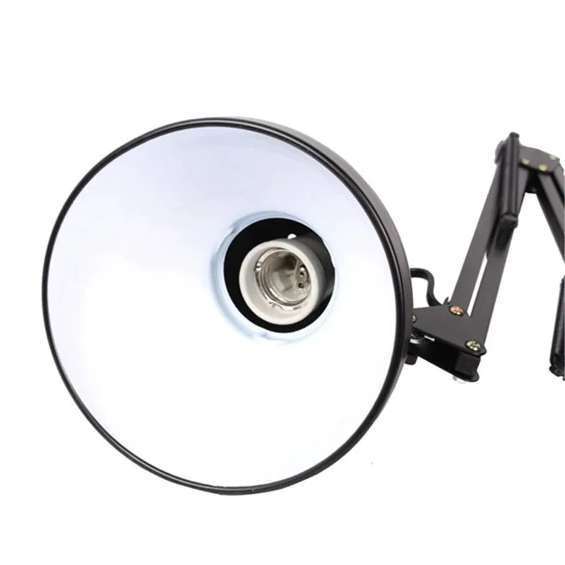 Adjustable Swing-Arm Clamp Desk Lamp, EU or US Plug