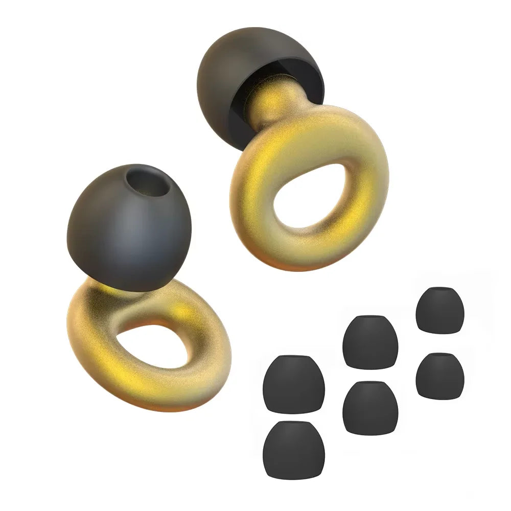 Quiet Ear Plugs for Noise Reduction — Soft Reusable Hearing Protection for Sleep, Swim & Work, 8 Tips in XS/S/M/L