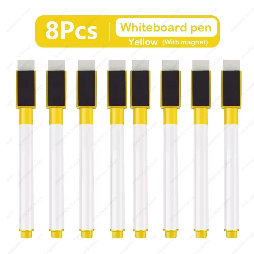 Magnetic Dry Erase Markers with Eraser Cap, Fine Tip Whiteboard Markers for Home, Office, School and Classroom, 1 to 48 Pack