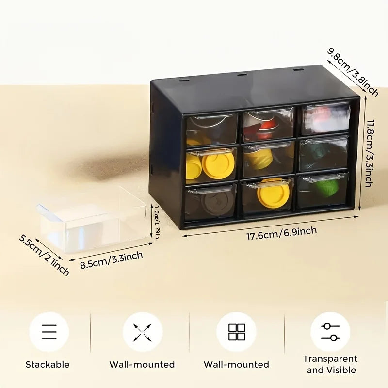 Dustproof Multi-Grid Desktop Drawer Organizer Storage Box for Desk, Jewelry, and Office Supplies