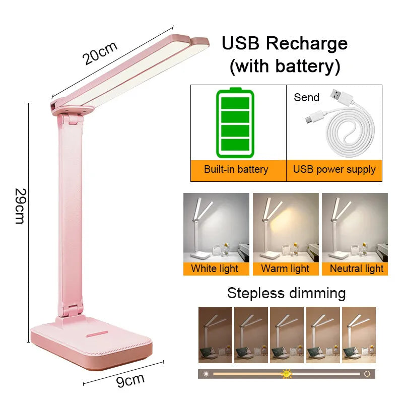 Foldable USB LED Desk Lamp with Touch Control