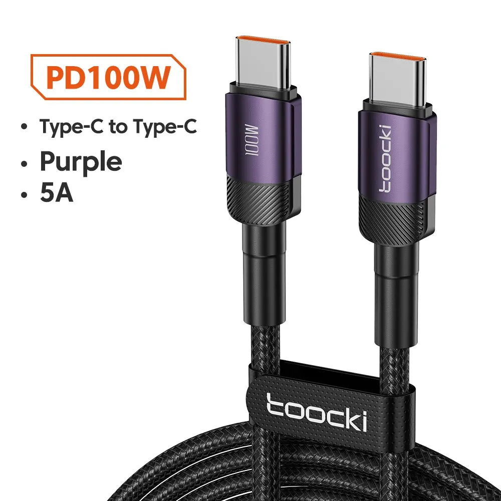 100W USB-A to USB-C Fast-Charging Cable — Data & Charging Cord for USB-C Devices