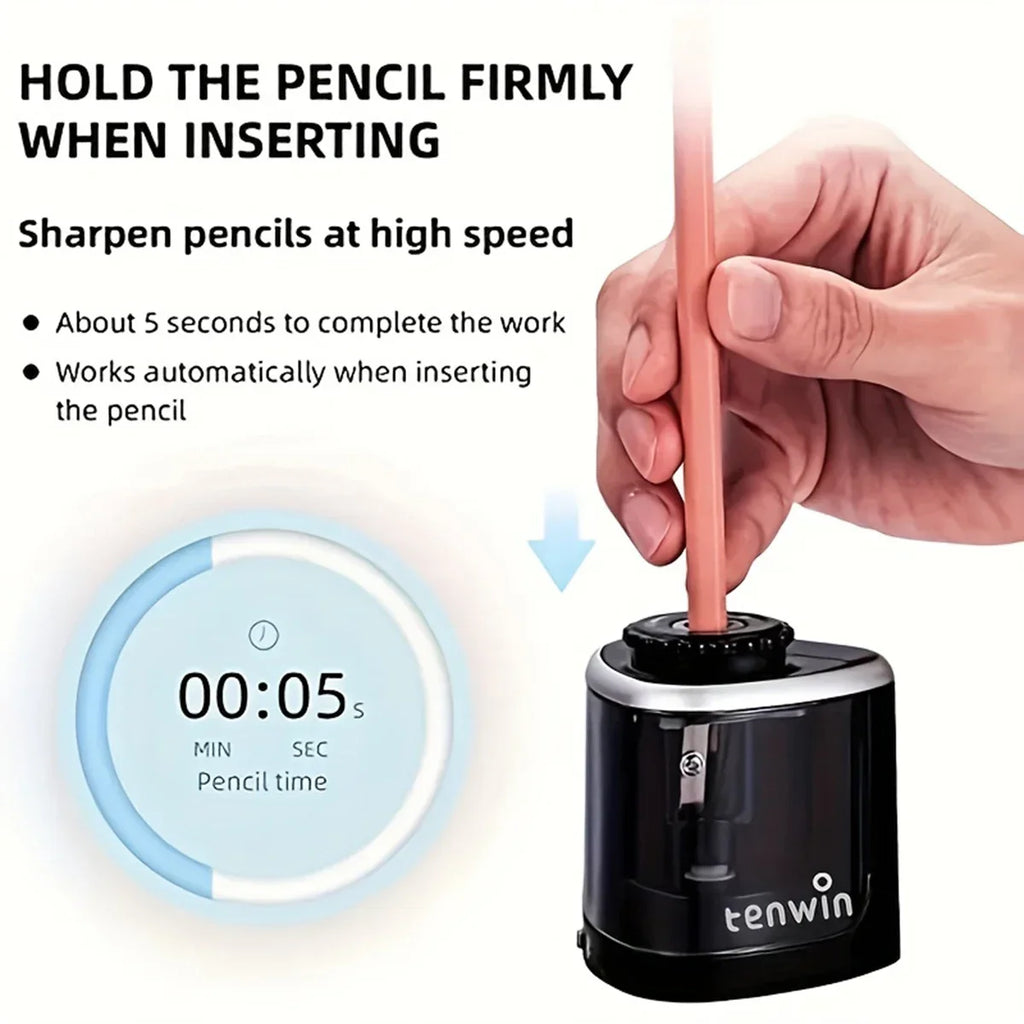 Electric Pencil Sharpener for 6–8 mm Pencils