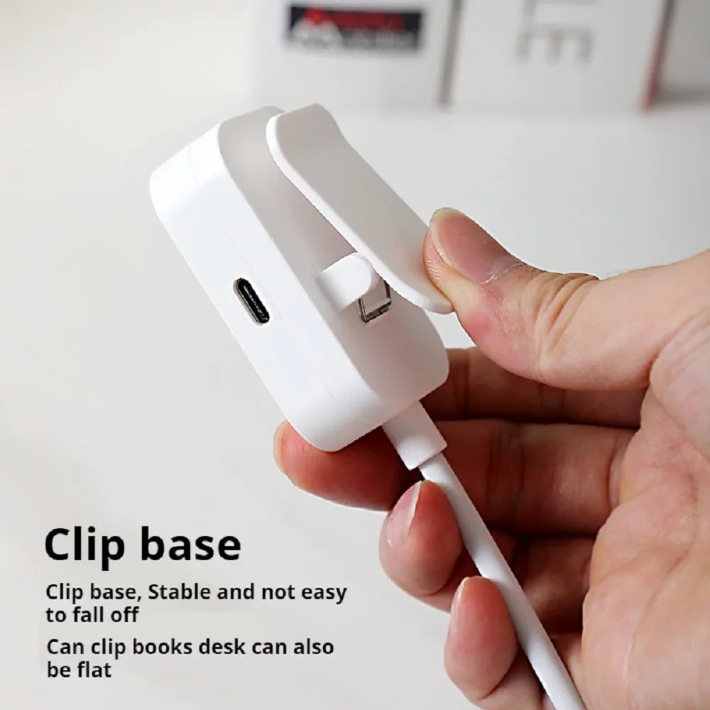 Mini Clip-On LED Reading Light — 3 Modes, Adjustable for Books & Study