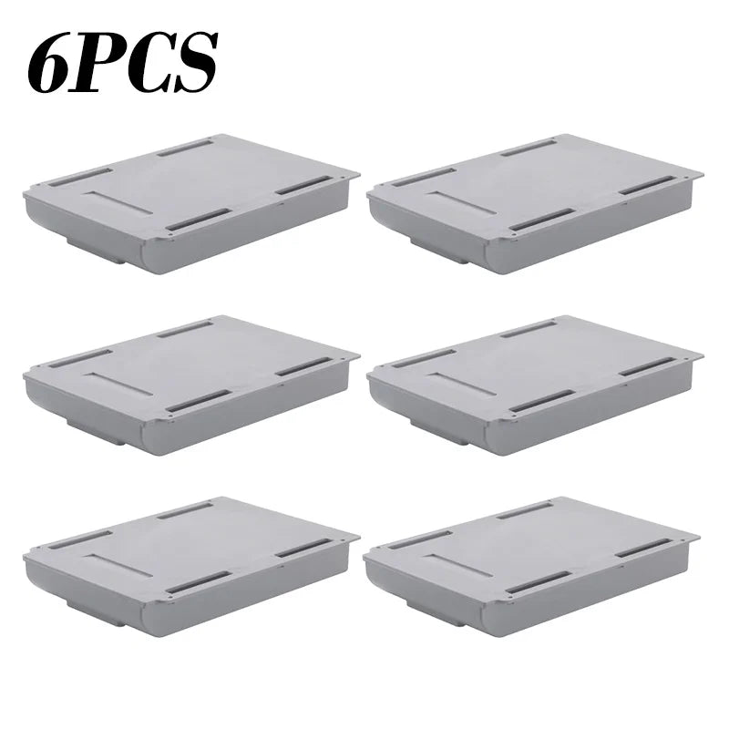 Self Stick Pencil Tray Under Desk Drawer Storage Box Hidden Stationery Organizer Stand For Pens Office Home Storage Organizer