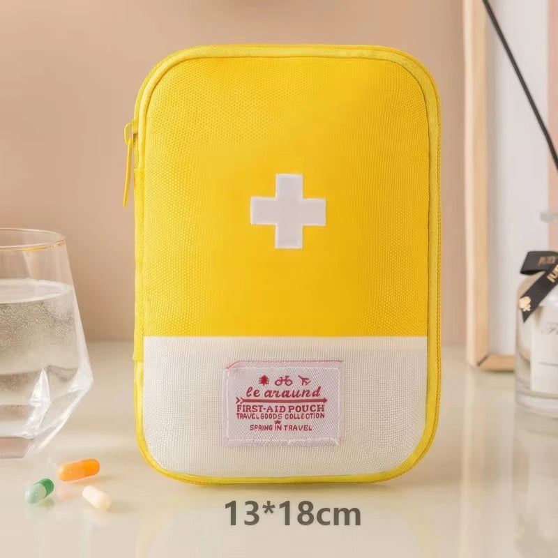 Travel Medicine Bag and Mini First Aid Kit Pouch for Pills, Vitamins and Emergency Essentials, Portable Home and Outdoor Storage