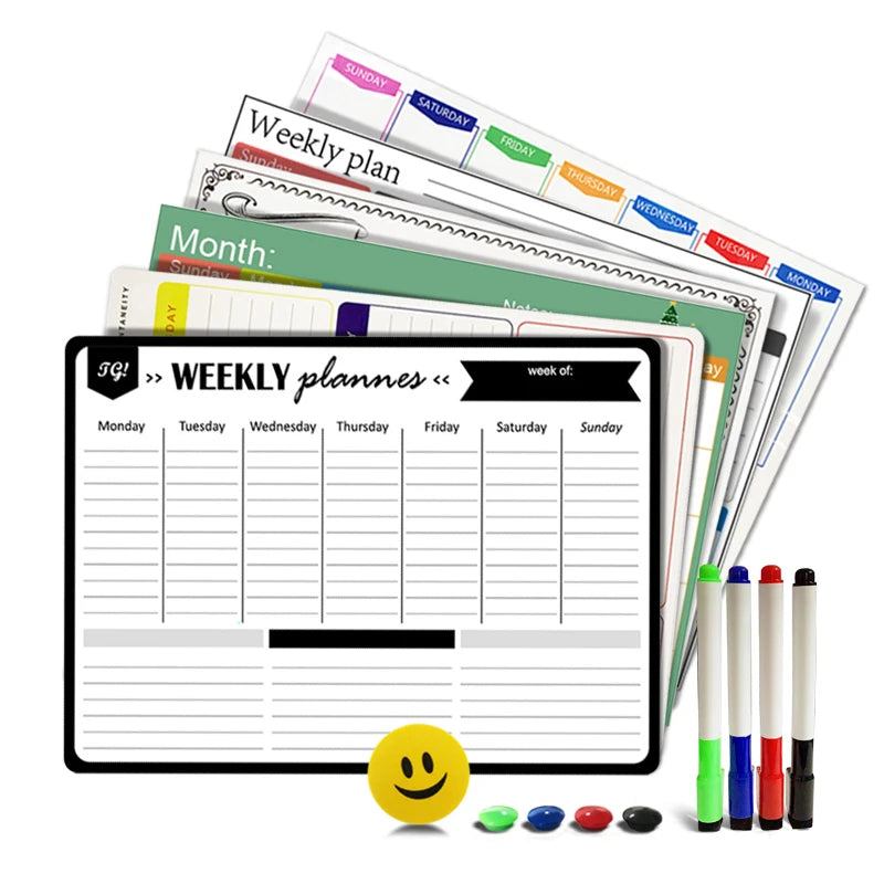 A3 Magnetic Planner Whiteboard — Weekly, Monthly & Meal Planning Board
