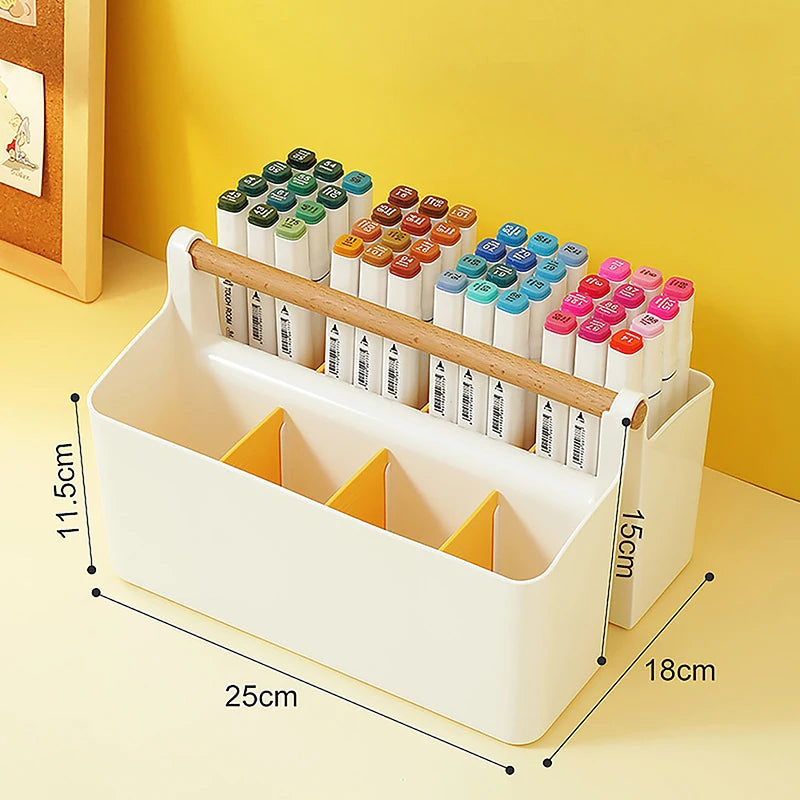 Large Capacity Desktop Pen Holder Storage Box for Office and School