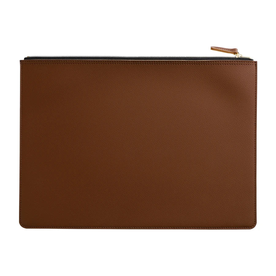 Leather A4 Zipper Document Folder Portfolio for Business Files, Contracts and Invoices