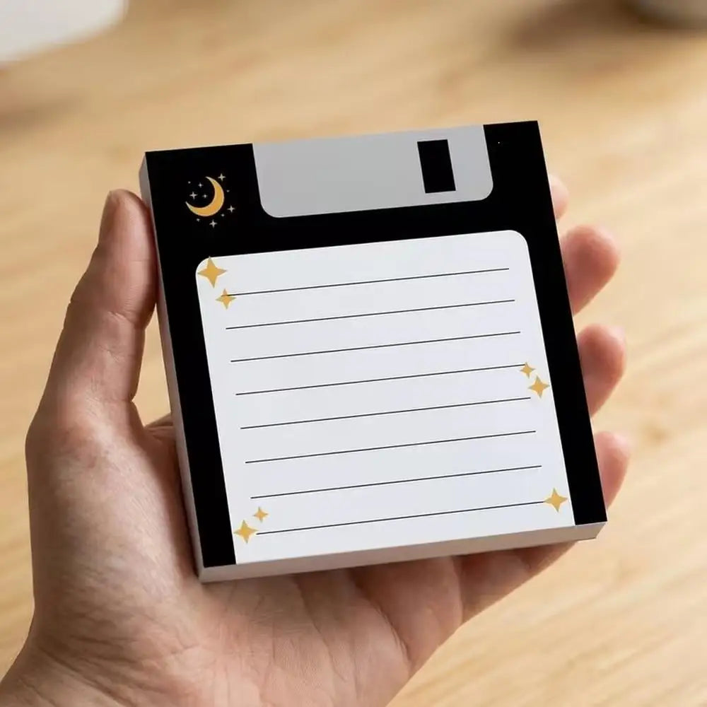 50 Page Retro Computer Window Notepad, Cute Aesthetic Desk Memo Pad for Notes, To Do Lists and Office Supplies