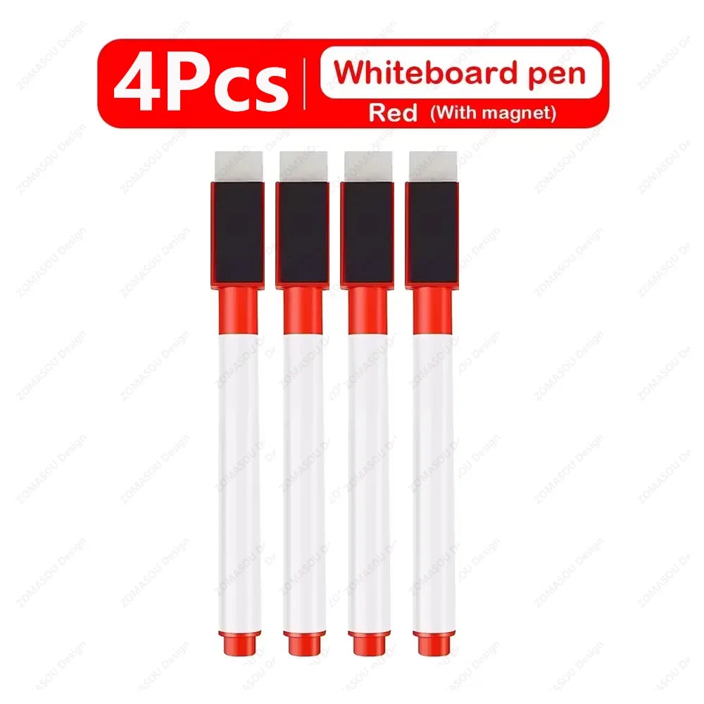 Magnetic Dry Erase Markers with Eraser Cap, Fine Tip Whiteboard Markers for Home, Office, School and Classroom, 1 to 48 Pack