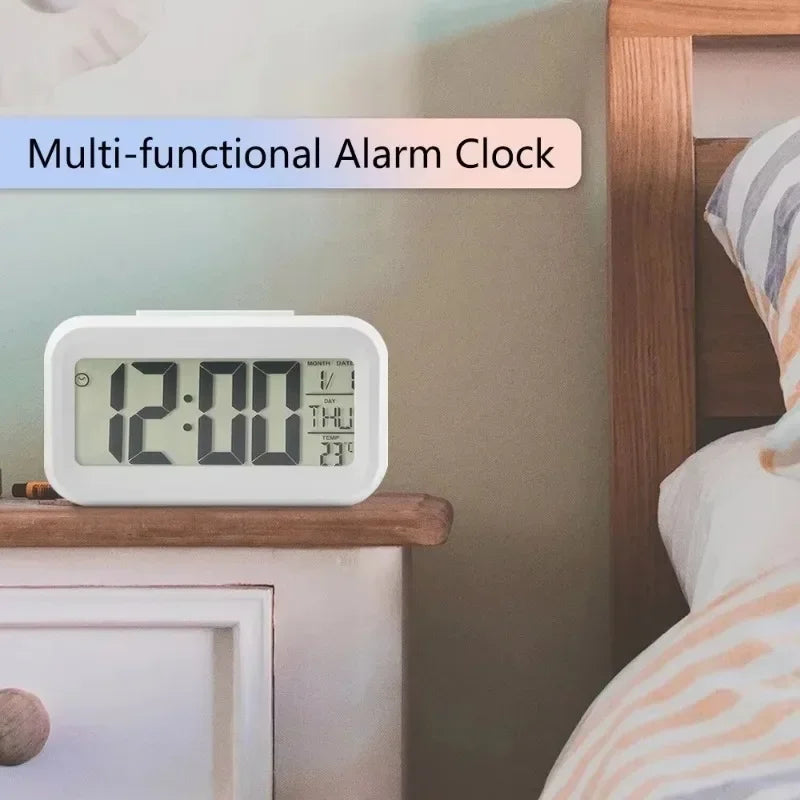 LED Digital Alarm Clock with Calendar & Temperature Display