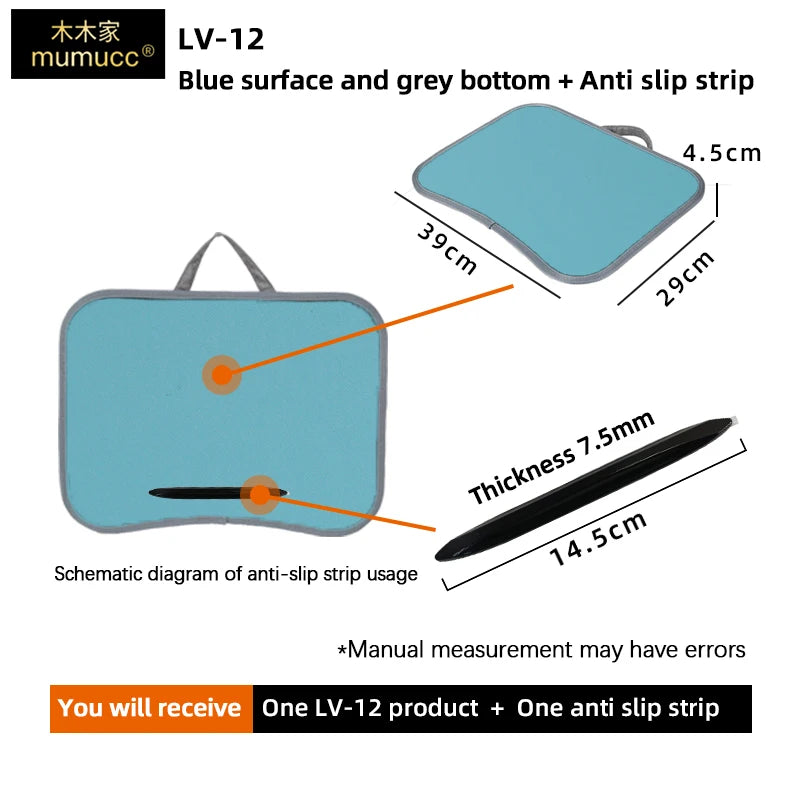 Laptop Lap Desk with Cushion — Foam-Filled Pillow Stand & Mouse Pad