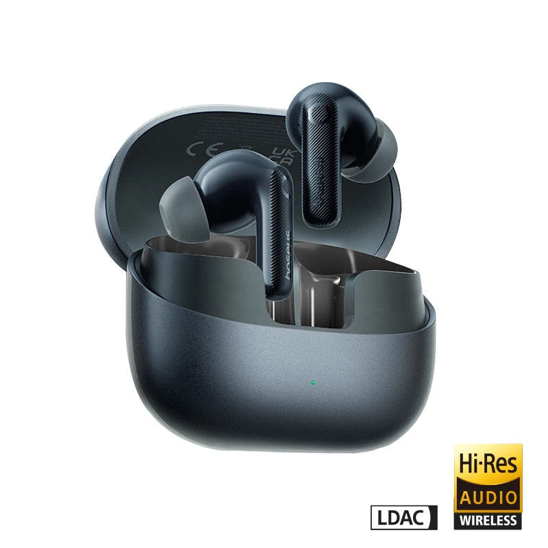 Pro ANC Wireless Earbuds — Bluetooth 6.0, 50dB Noise Cancelling, 6-Mic Hi-Res, LDAC, IP55 Waterproof