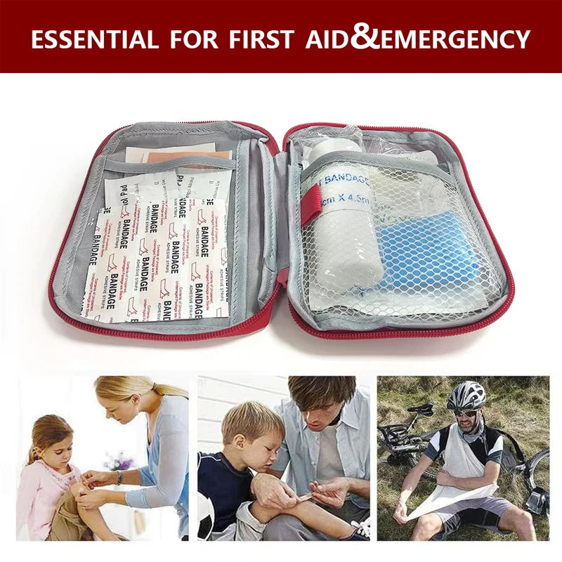 Travel Medicine Bag and Mini First Aid Kit Pouch for Pills, Vitamins and Emergency Essentials, Portable Home and Outdoor Storage