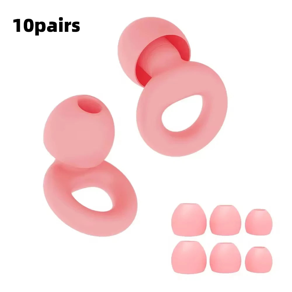 Quiet Ear Plugs for Noise Reduction — Soft Reusable Hearing Protection for Sleep, Swim & Work, 8 Tips in XS/S/M/L