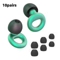 Quiet Ear Plugs for Noise Reduction — Soft Reusable Hearing Protection for Sleep, Swim & Work, 8 Tips in XS/S/M/L