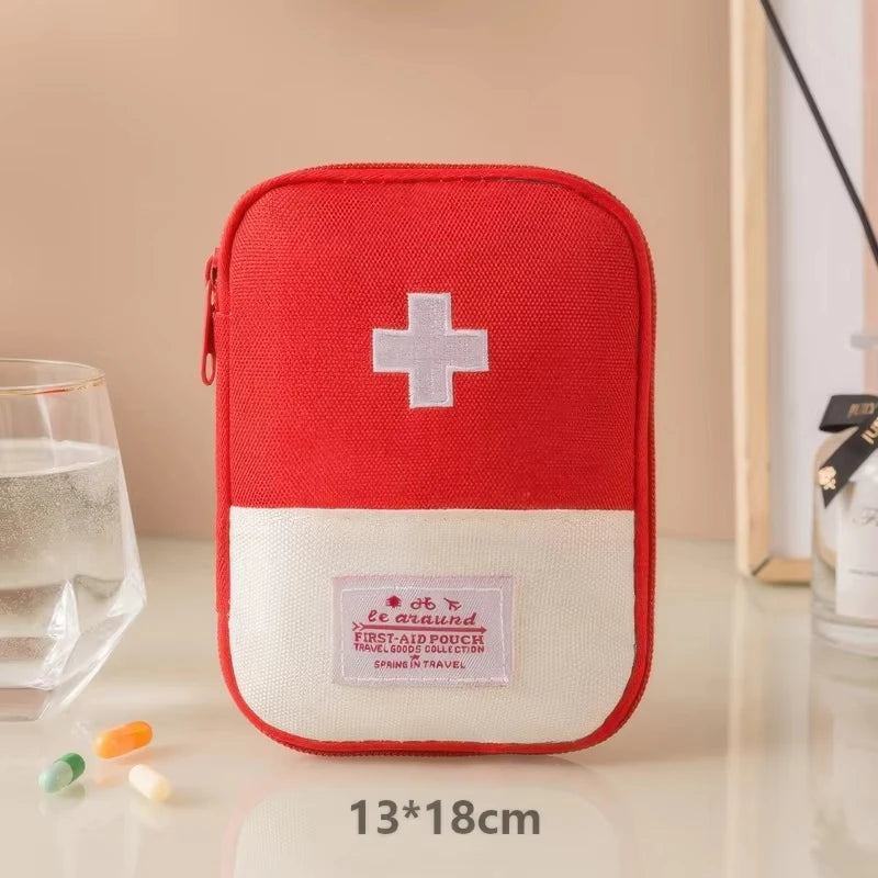 Travel Medicine Bag and Mini First Aid Kit Pouch for Pills, Vitamins and Emergency Essentials, Portable Home and Outdoor Storage