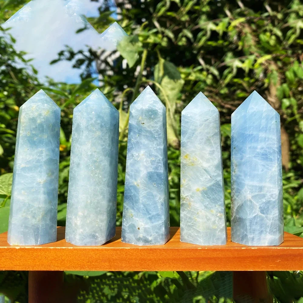 Natural Crystal Point Wand — Reiki Healing Stone for Home Decor & Meditation