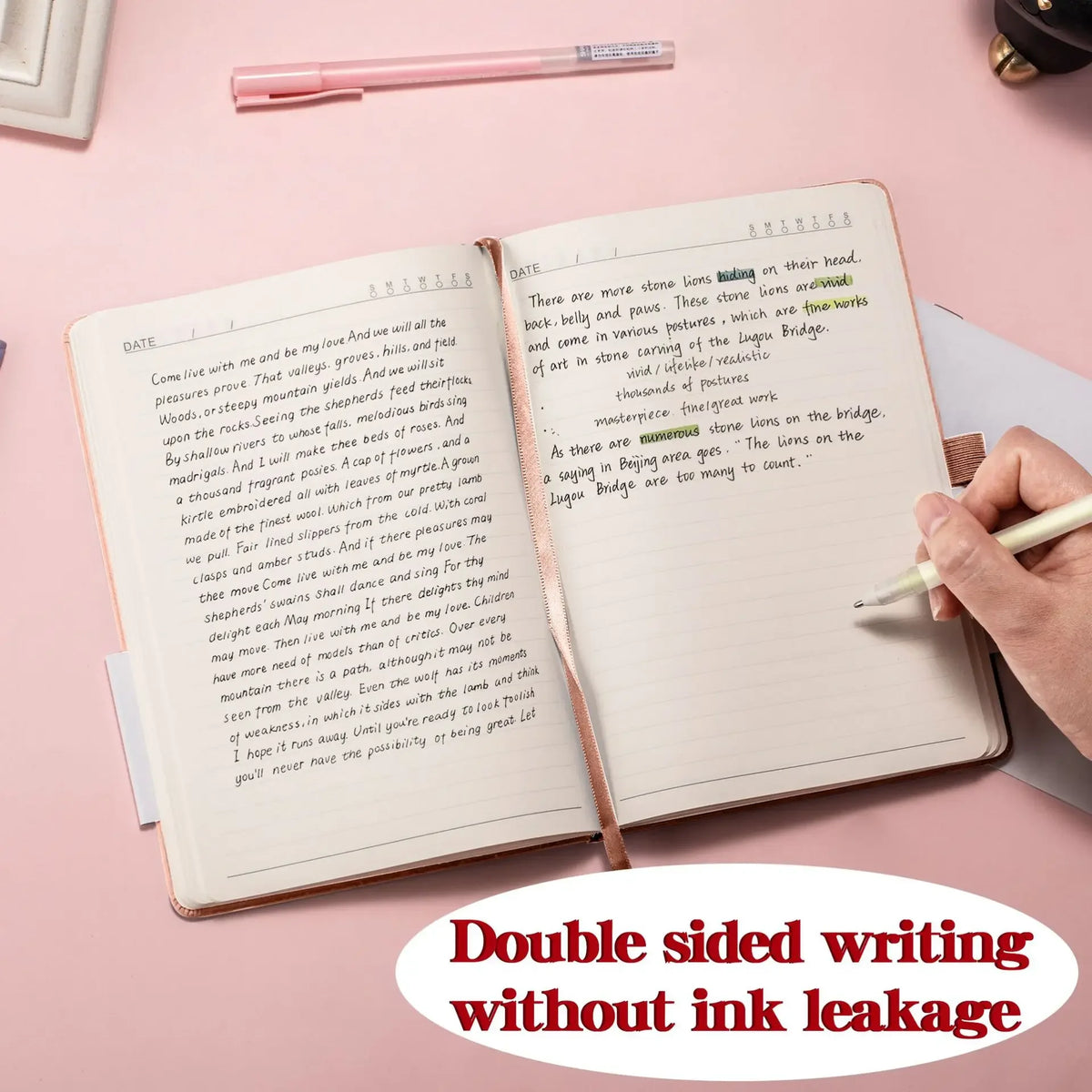 Hardcover A5/A6 Notebook with Elastic Closure