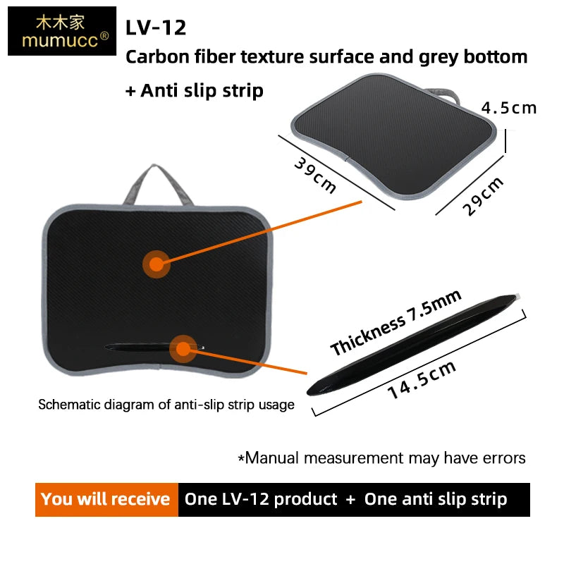 Laptop Lap Desk with Cushion — Foam-Filled Pillow Stand & Mouse Pad