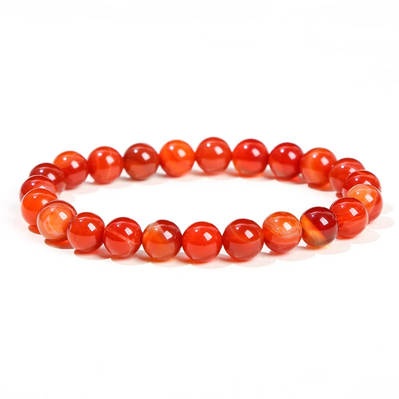 Natural Stone Beads Bracelet — Amethyst, Tiger Eye, Crystal & More