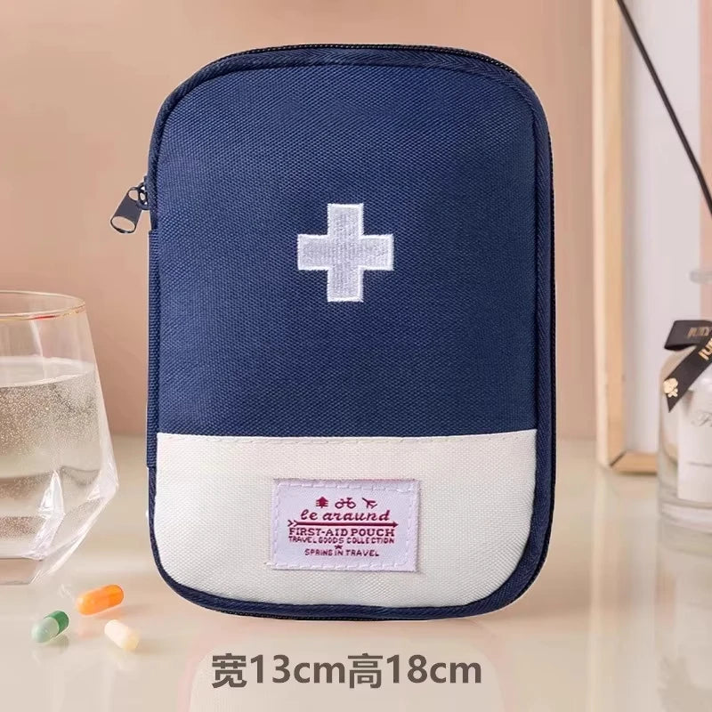 Travel Medicine Bag and Mini First Aid Kit Pouch for Pills, Vitamins and Emergency Essentials, Portable Home and Outdoor Storage