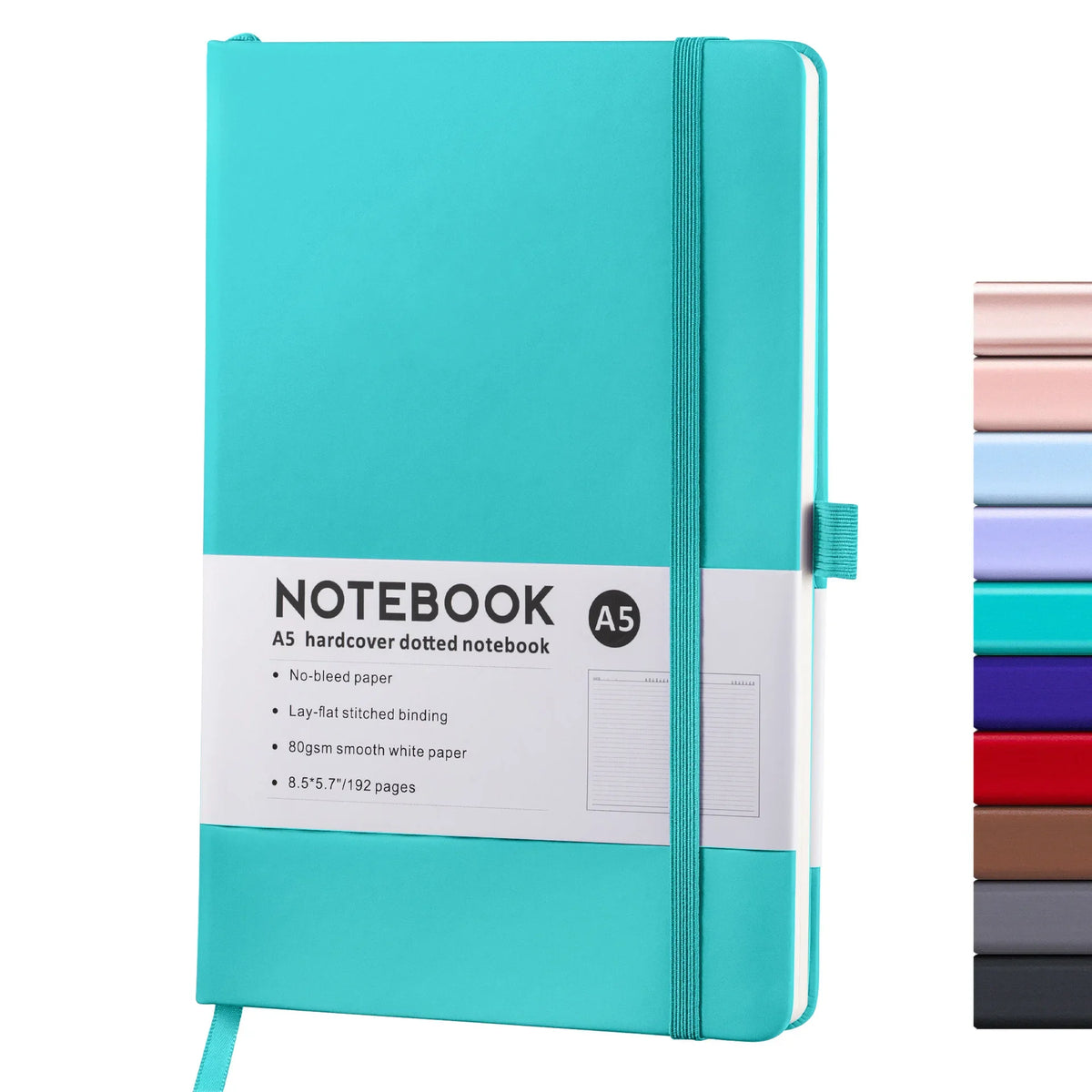 Hardcover A5/A6 Notebook with Elastic Closure
