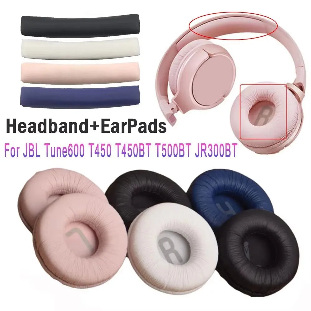 Replacement Ear Pad Cushion Covers for JBL T450BT, T500BT, Tune 600/660 Headphones