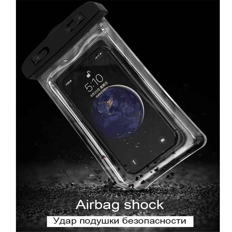Clear PVC Phone Pouch with Lanyard and Locking Closure