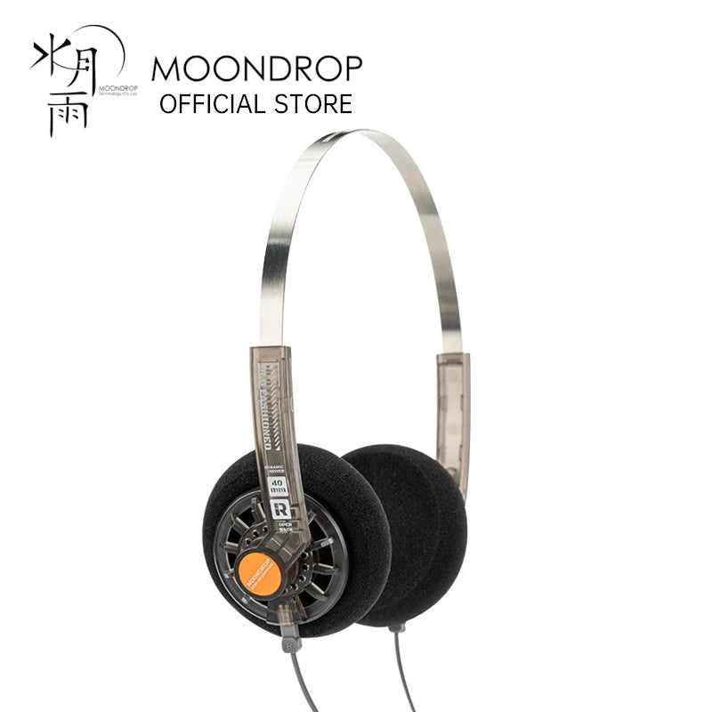 MOONDROP Old Fashioned On-Ear Headphones — 40mm Dynamic Driver, 0.78 2-Pin Detachable Cable, 3.5mm Plug