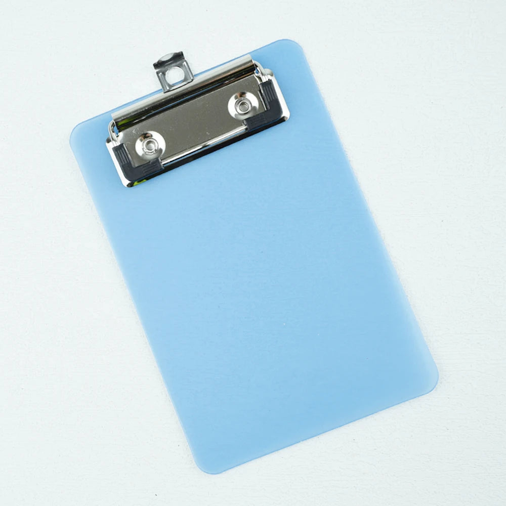 Mini Plastic Clipboard with Hanging Hole for Notes, Memos and Receipts for Home, Office and School