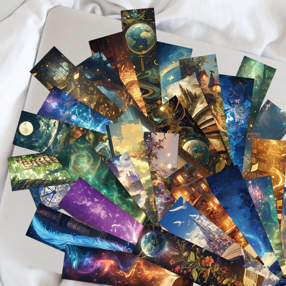 Creative Fantasy Art Bookmarks — Set of 30 or 60