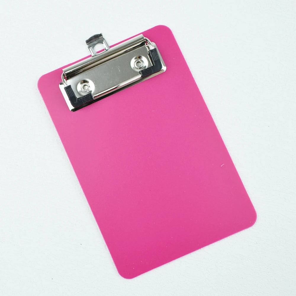 Mini Plastic Clipboard with Hanging Hole for Notes, Memos and Receipts for Home, Office and School