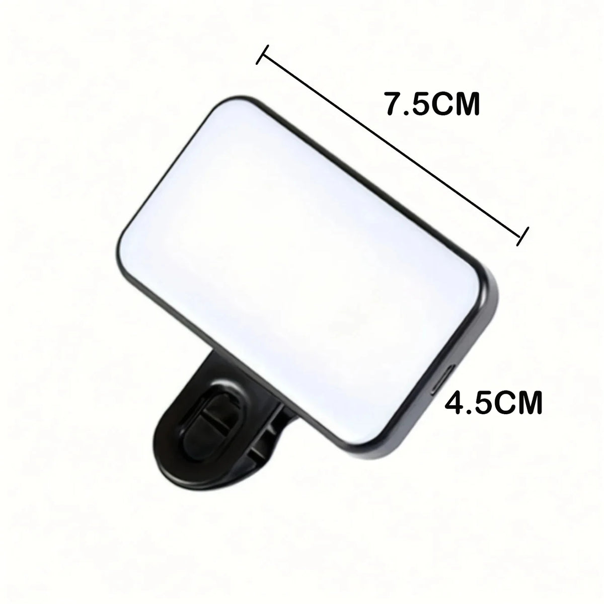 Mini Rechargeable Clip-On Selfie Fill Light with 3 Light Modes and Adjustable Brightness for Phone, Laptop and Video Calls