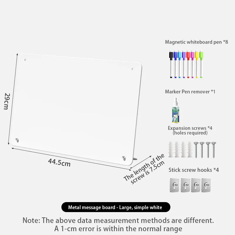 Reusable Memo & Planning Board in Black or White