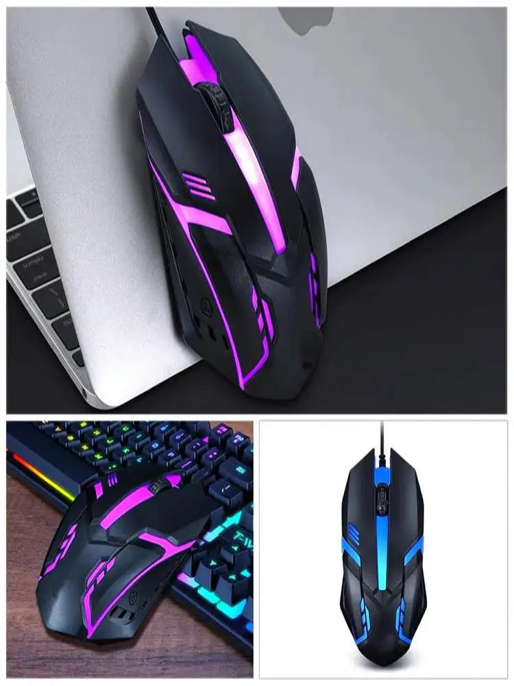 LED Luminous Backlit USB Wired Gaming Mouse with Stable Handling and Optical Tracking