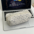 Floral Quilted Pencil Case with Zipper