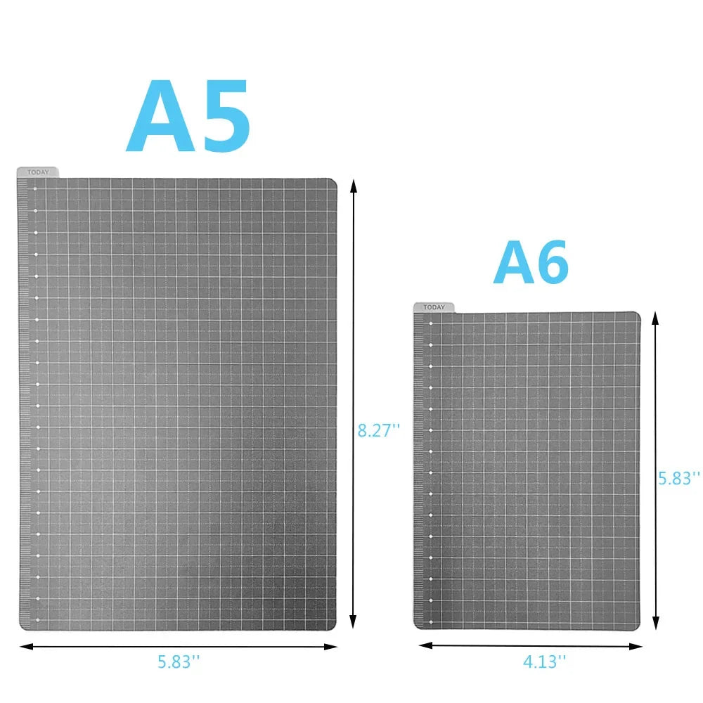 A5 A6 Writing Mat Board with Ruler, Hard Planner Divider Insert for Notebooks, Journals and Binders