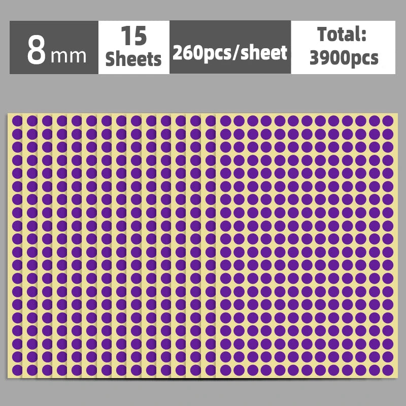 Round Color Coding Dot Stickers for Planners, Calendars, Files and Organizing