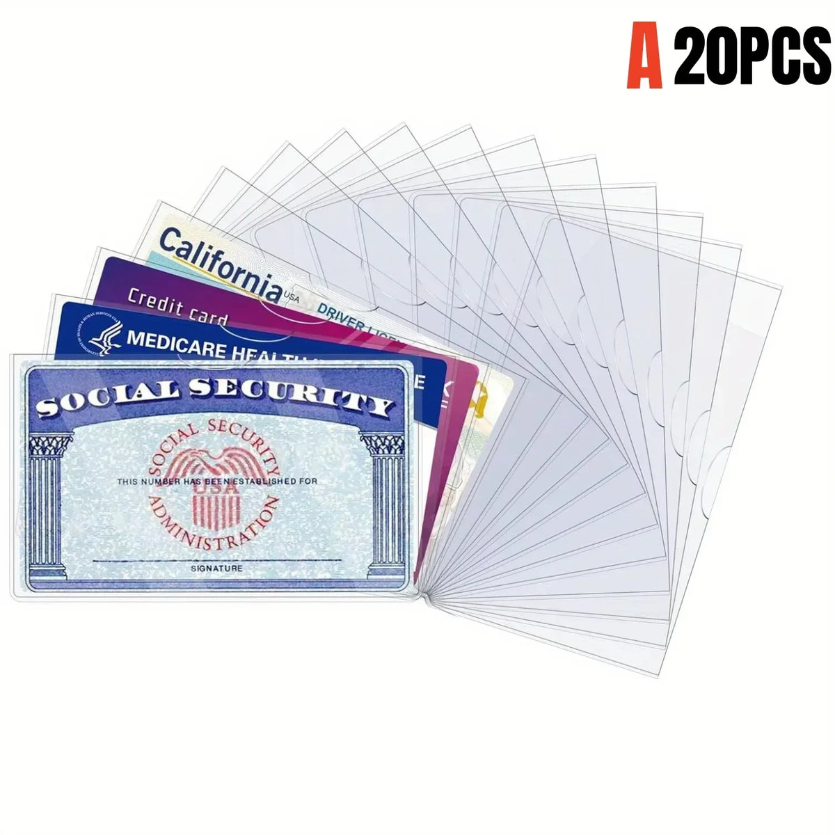 Clear Card Protector Sleeves for ID & Credit Cards