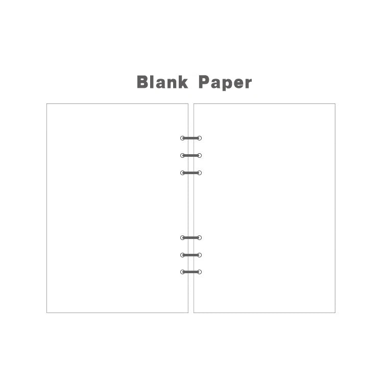 45-Sheet Loose-Leaf Binder Refills — A5, A6 & A7 Grid, Lined & Planner Paper
